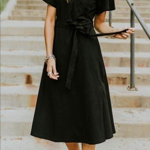 Roolee Black wrap dress